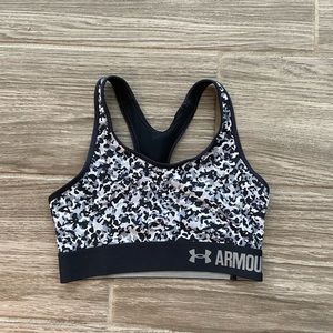 Under Armour black/white sports bra, size S